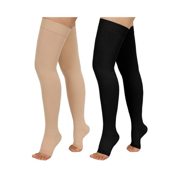 Lot of 3 compression socks thigh high stockings  socks swelling edema vein - Picture 1 of 6